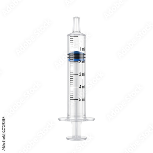 Konstfotografi Clear plastic medical syringe with milliliter markings
