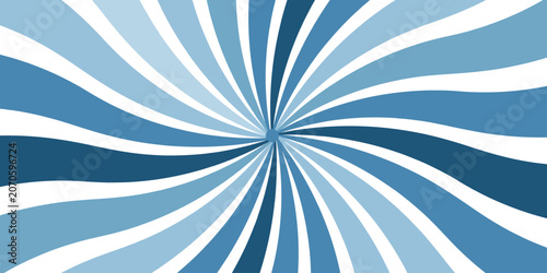 Blue White Radial Swirl Sunburst Background Vector Abstract Spiral Burst Pattern EPS
