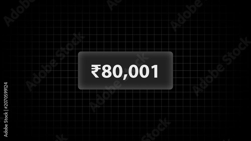 1 Lakh Rupees Countdown 1,00,000 Numerical Format  100,000 International System On Grid Background Documentary Style Format