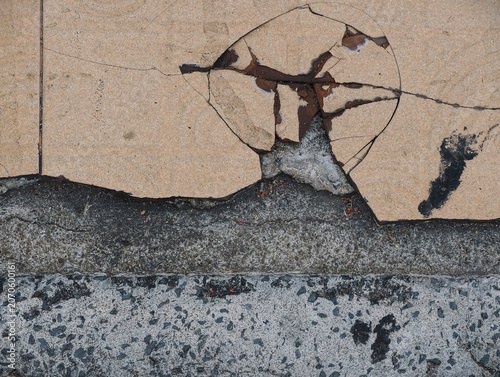 abstract form and texture on grunge floor