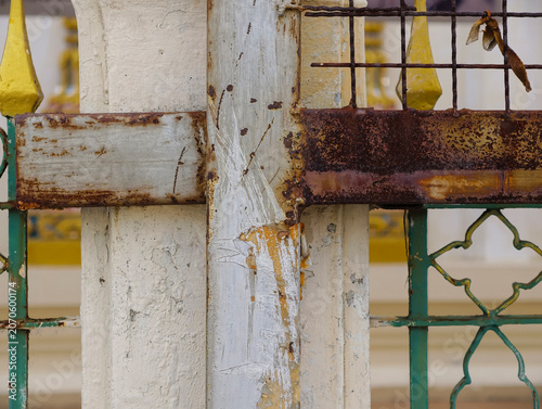 abstract color on metal