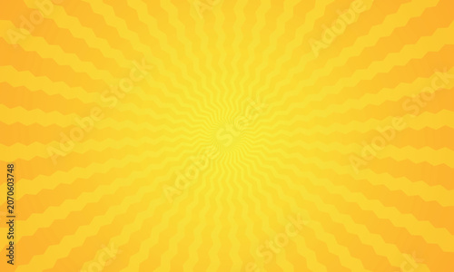 Bright Yellow Wavy Sunburst Radial Background Design
Yellow and Orange Zigzag Radial Sunburst Background
Yellow Sunburst Comic Style Radial Pattern Background
