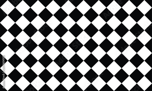 Abstract Black and white diamond pattern background. geometric checkered diamonds texture backgrounds. Chess patterns