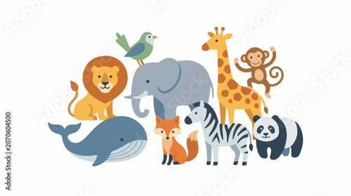 Colorful illustration of various animals (3)