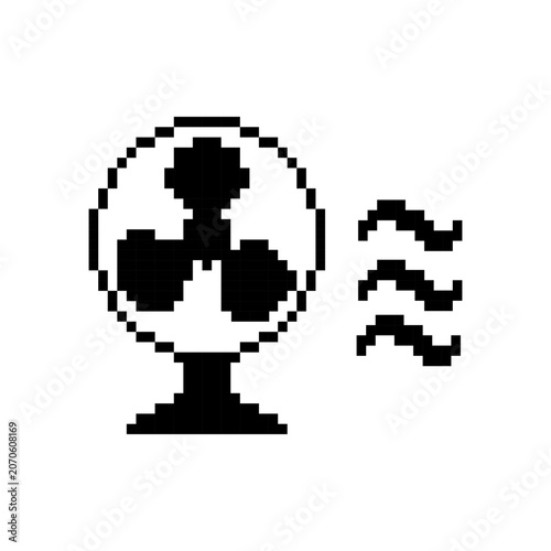 Pixel art desk fan icon