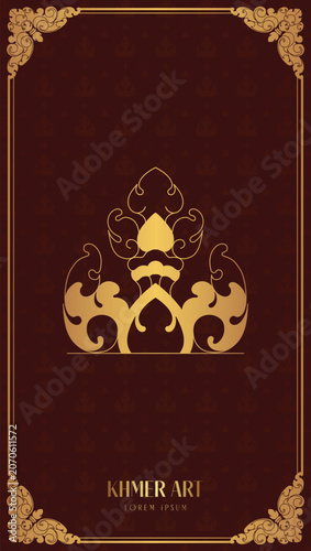 Kbach Khmer, Khmer Ornament, Khmer Art, Art Background