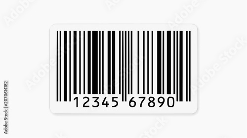 A clear barcode with numbers below is presented on a white background