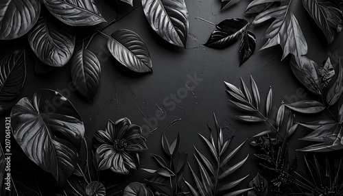 Black Leaves on Black.