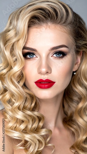 Blonde woman portrait. (1)