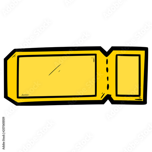 doodle ticket illustration hand drawn isolated vector