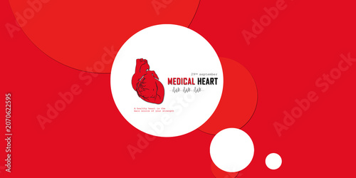 2d illustration  Anatomy of Human Heart 