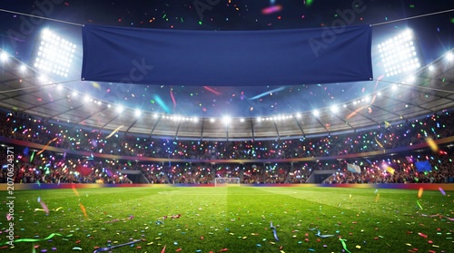 Panoramic football stadium hero banner