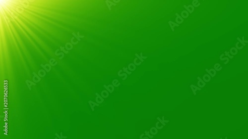 God Rays and Golden Sunlight Beams on Green Screen, Cinematic Lens Flare Overlay, Bright Flashing Light Effects, Optical Shine Motion Graphics Background Loop 4K