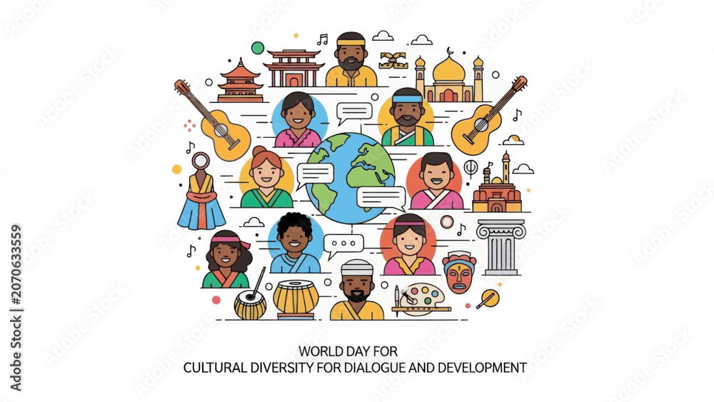 Fototapeta premium Global Cultural Diversity Celebration and Dialogue