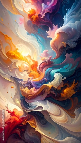 Colorful Abstract Swirls.