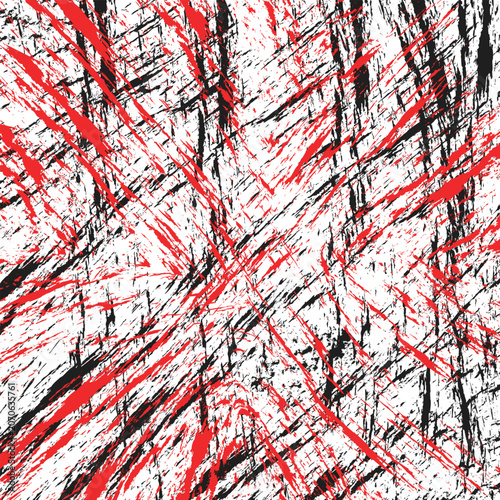 Vibrant abstract art with red and black streaks