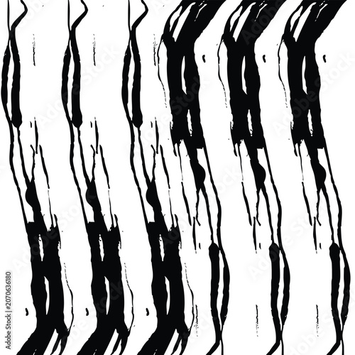 Black and white abstract pattern with wavy lines