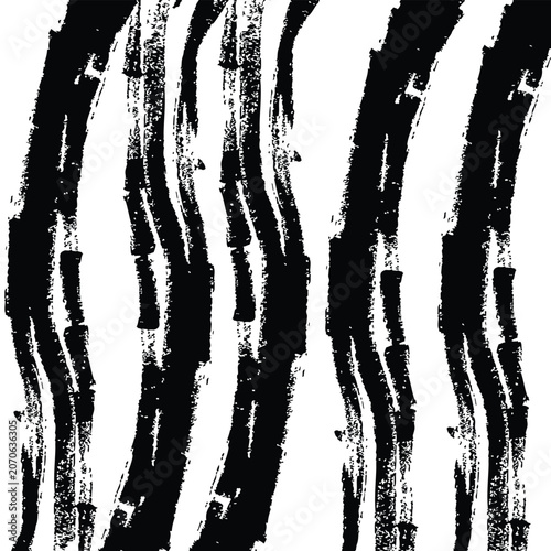 Black and white abstract pattern with wavy lines