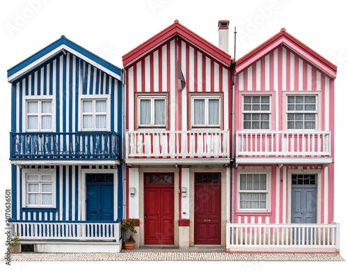 Colorful Striped Houses.