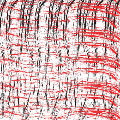 Vibrant red and black abstract lines