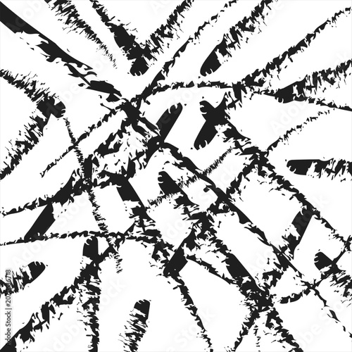 Black and white abstract art with intersecting lines