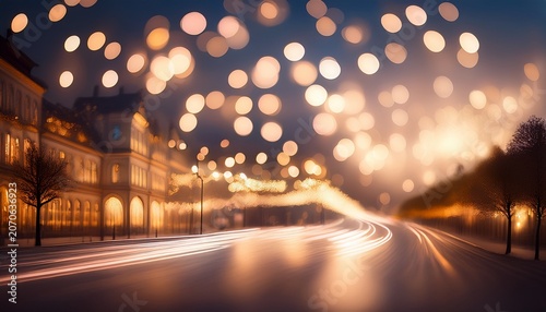 A Mesmerizing Display Of Soft Blurred Lights Creating A Dreamy Atmosphere
