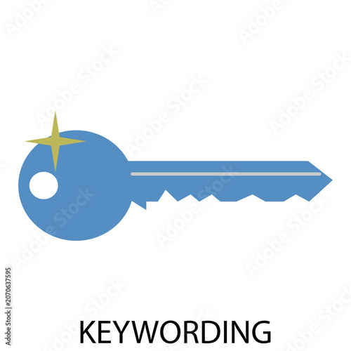 Keywording icon flat design