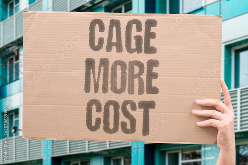 Schilderij op canvas "Cage more cost" Incarceration is financially expensive