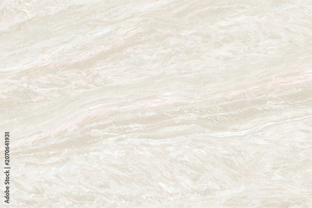 Fototapeta premium Soft cream marble texture surface with subtle beige and pale pink veining, full frame seamless natural stone pattern conveying calm and elegant atmosphere
