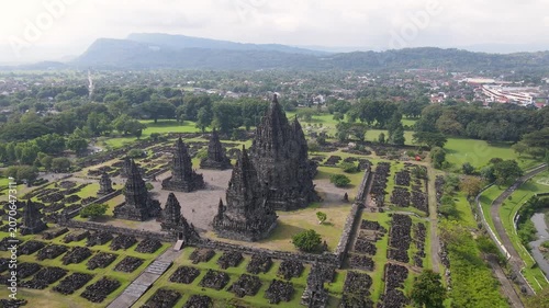 Prambanan Temple Aerial Landscape at Yogyakarta