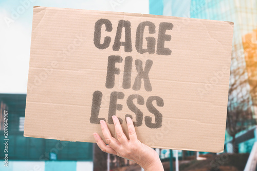 Canvastavla "Cage fix less" Incarceration provides no real solution