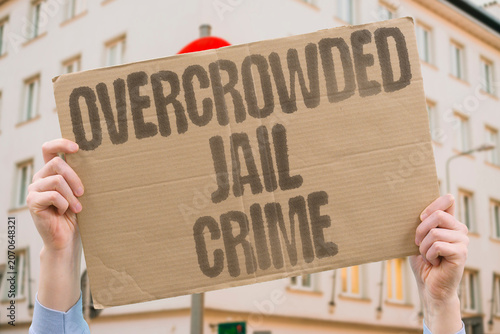 Fotografie "Overcrowded jail crime" Excessive population in prisons fosters further lawlessness