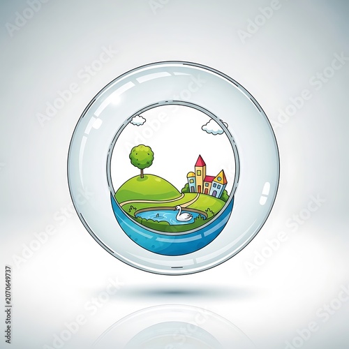 Whimsical illustration of a frog sailing on a green leaf boat.