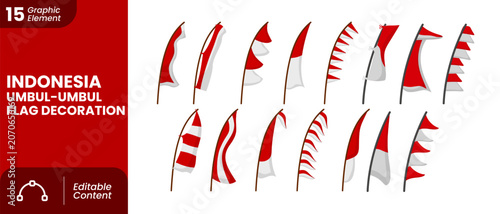 Indonesia Umbul-Umbul Flag Decoration