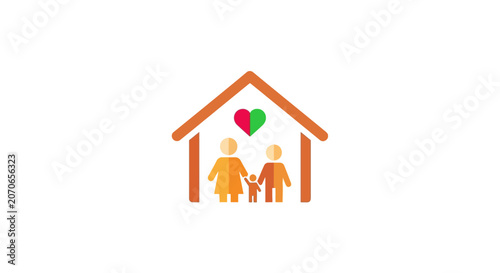 Family and love in a home.