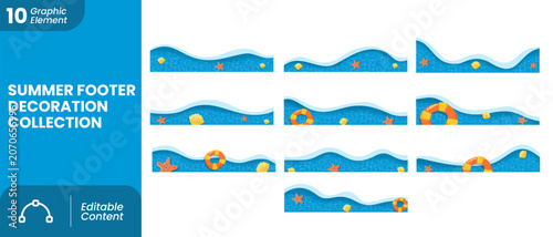 Summer Footer Decoration