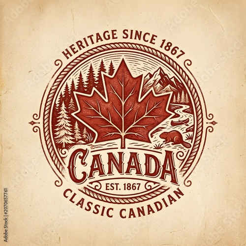 Canada Heritage Vintage Emblem