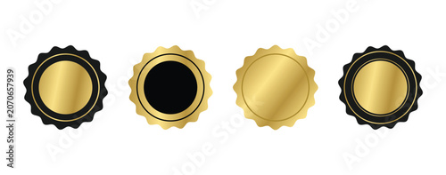 Bilde på lerret Luxury gold seal badge collection