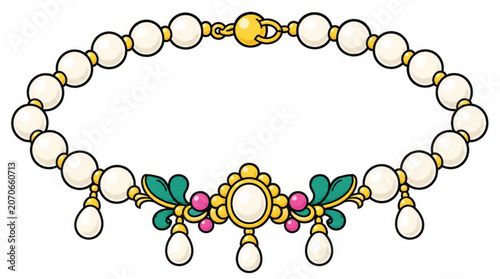 Gold and pearl jewelry bracelet accessory.