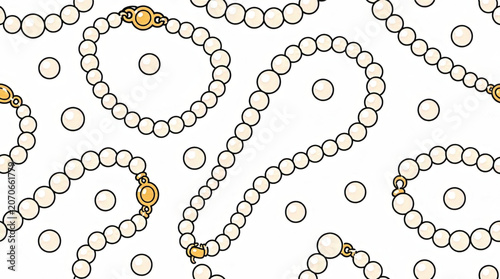 Golden Pearls Jewelry Accessories.