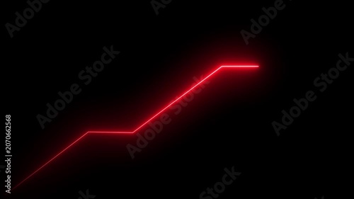 Abstract neon glowing lines loop background animation.