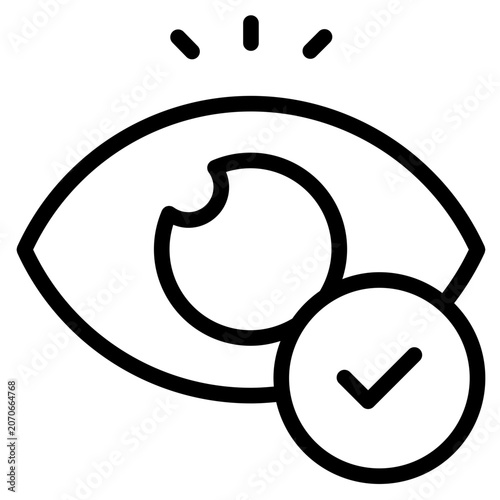 Bild auf Leinwand Eye contact icon in vector illustration