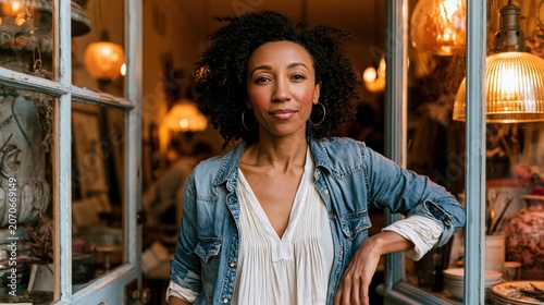 Menopause workplace middle aged Afro Caribbean woman flushed