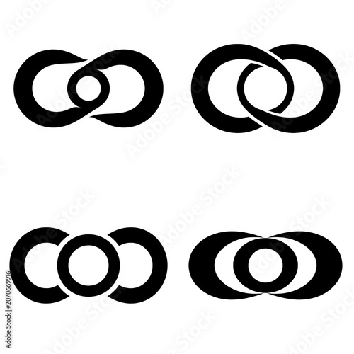 Obraz na płótnie Void Emblem featuring a perfect empty center symbolizing absolute emptiness and limitless potential