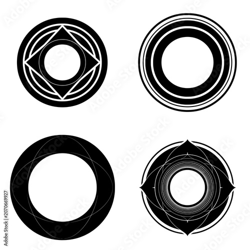 Tableau sur toile Void Emblem featuring a perfect empty center symbolizing absolute emptiness and limitless potential