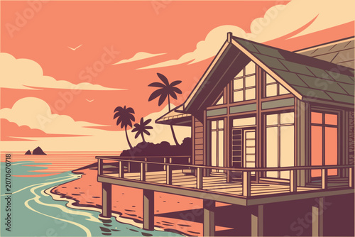 sunset on the beach