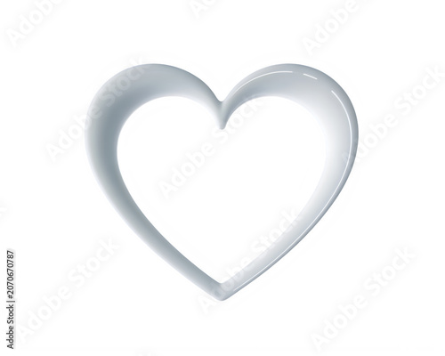 Shiny gray heart icon
