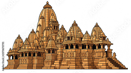 Hindu temple architecture ancient design.