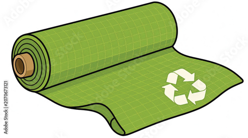 Green Recycling Plastic Bag Roll.