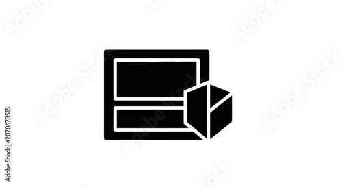 Black and white cube shapes.